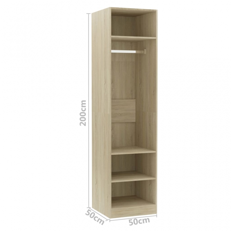 Kleiderschrank Sonoma-Eiche 50x50x200 cm Holzwerkstoff