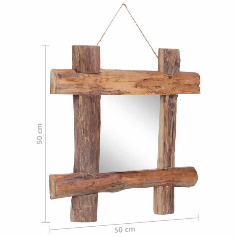 Holzspiegel Natur 50x50 cm Altholz Massiv