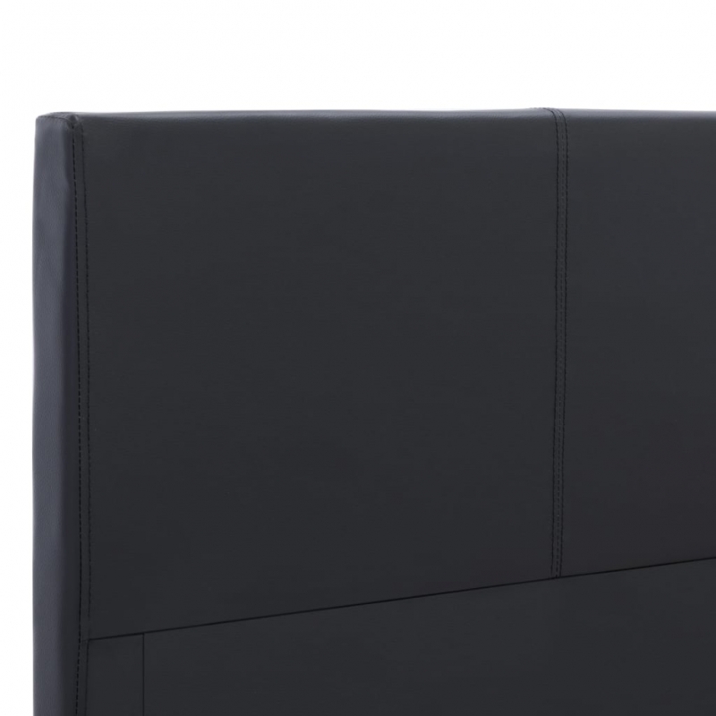 Bettgestell Schwarz Kunstleder 180x200 cm