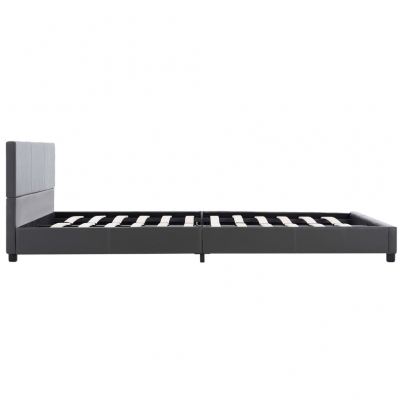 Bettgestell Grau Kunstleder 120x200 cm