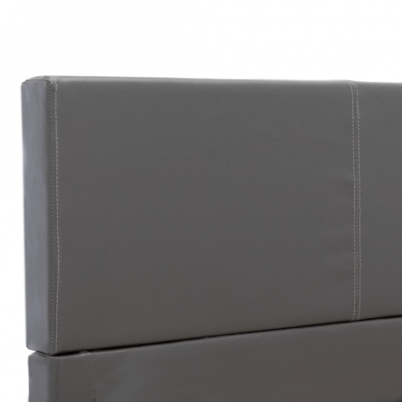 Bettgestell Grau Kunstleder 120x200 cm