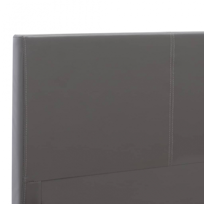 Bettgestell Grau Kunstleder 180x200 cm