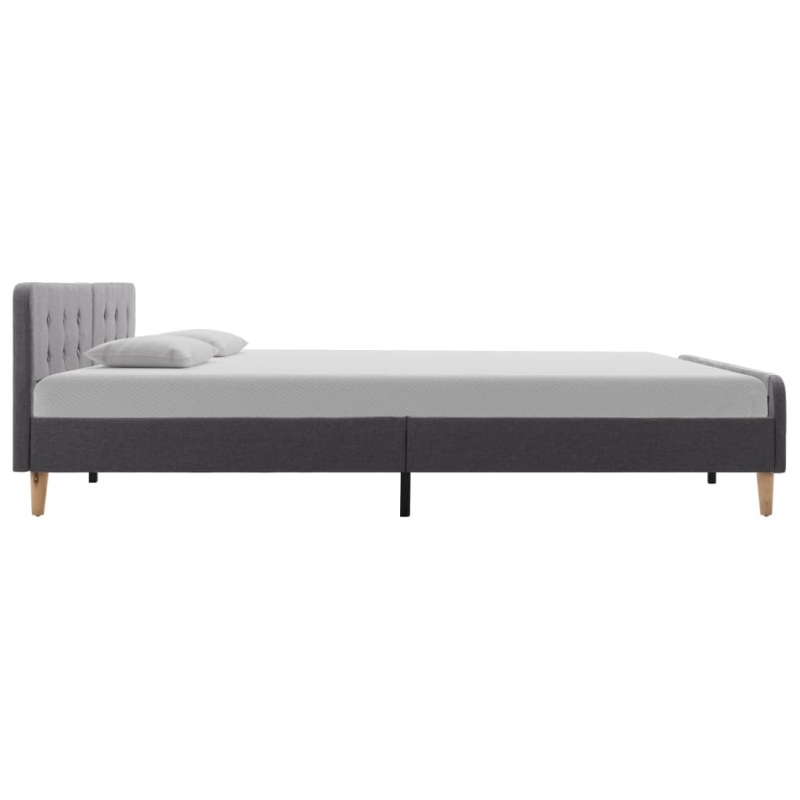 Bettgestell Hellgrau Stoff 180×200 cm