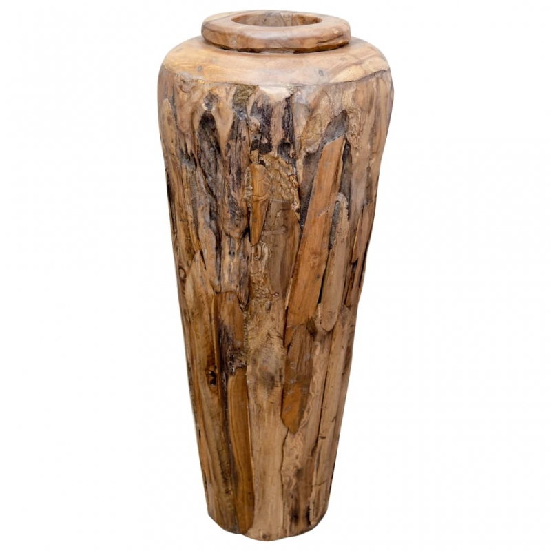 Deko-Vase 40 x 80 cm Massivholz Teak