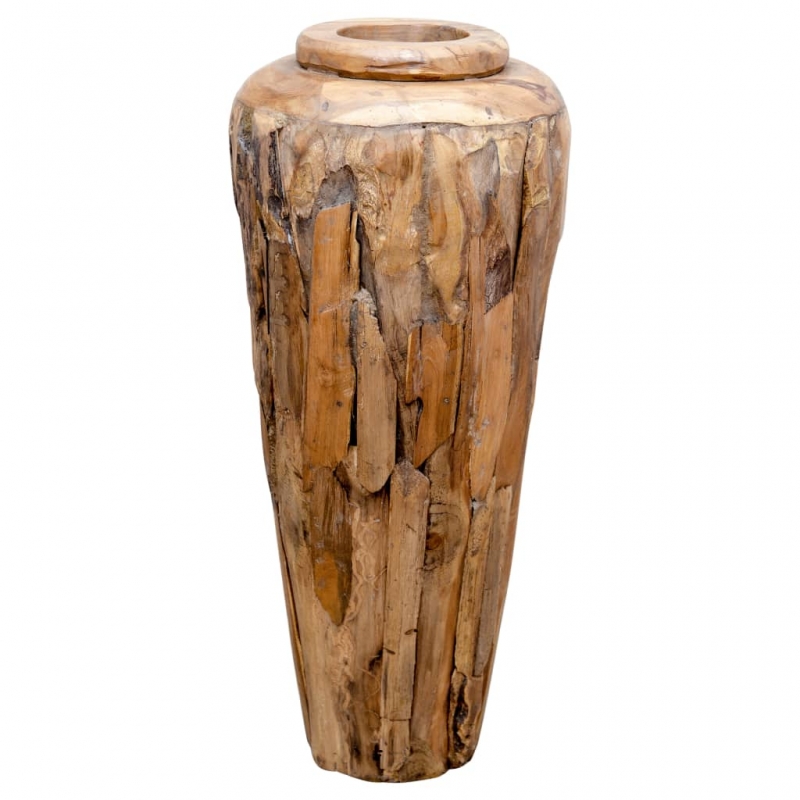 Deko-Vase 40 x 80 cm Massivholz Teak