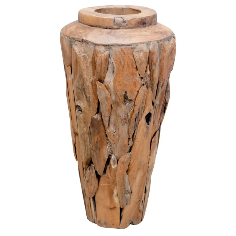 Deko-Vase 40 x 60 cm Massivholz Teak