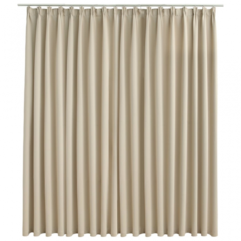 Verdunkelungsvorhang mit Haken Beige 290 x 245 cm