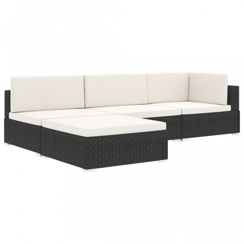 Modular-Sofa-Eckteil 1 Stk. + Auflagen Poly Rattan Grau