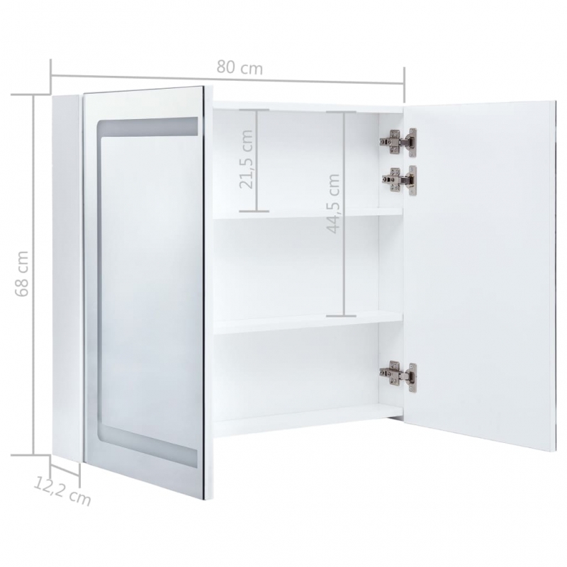 LED-Spiegelschrank 80x12,2x68 cm