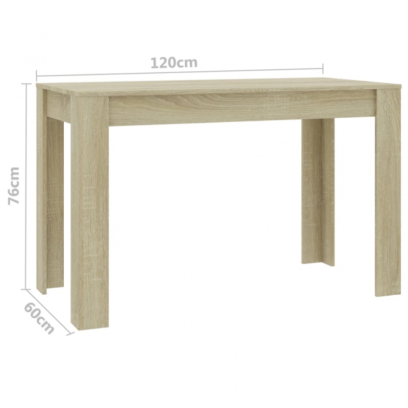 Esstisch Sonoma-Eiche 120x60x76 cm Holzwerkstoff