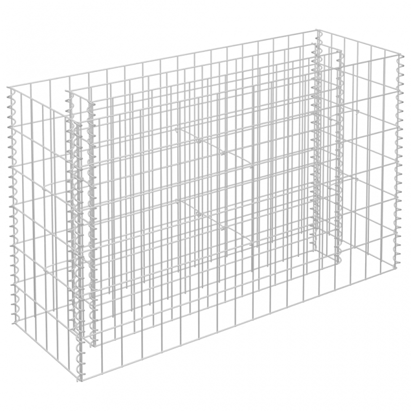 Gabionen-Hochbeet Verzinkter Stahl 90×30×60 cm