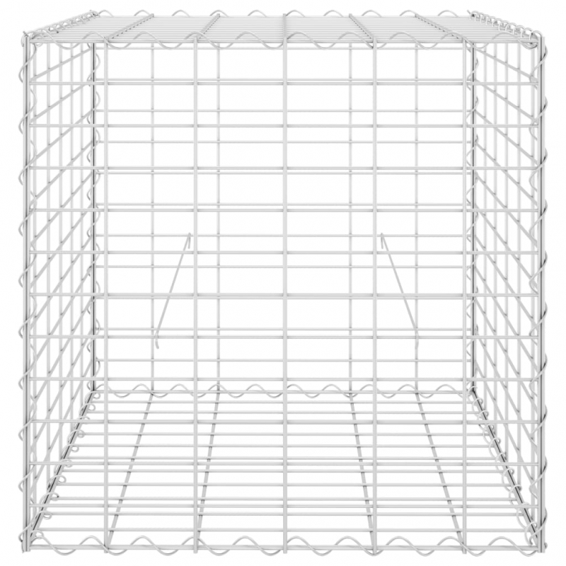 Würfel-Gabionen-Hochbeet Stahldraht 60x60x60 cm