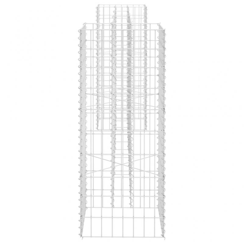 H-förmiger Gabionen-Pflanzkorb Stahldraht 260x40x100 cm