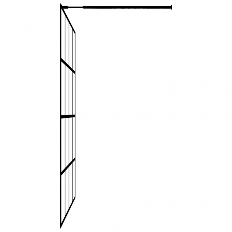 Duschwand für Walk-in Dusche Klares Sicherheitsglas 100x195 cm