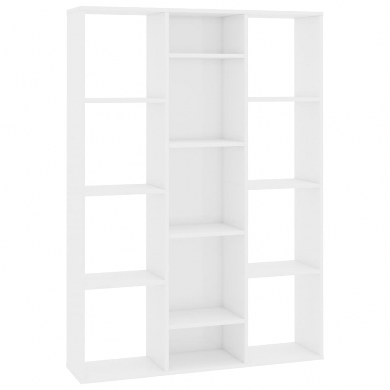 Raumteiler/Bücherregal Hochglanz-Weiß 100x24x140 cm