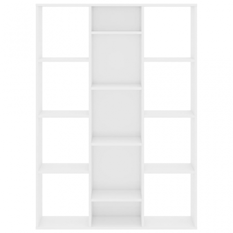 Raumteiler/Bücherregal Hochglanz-Weiß 100x24x140 cm