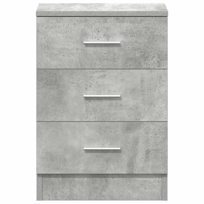 Nachttische 2 Stk. Betongrau 38x35x56 cm Holzwerkstoff