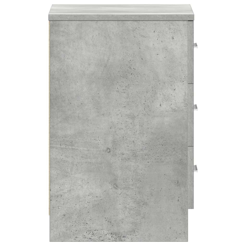 Nachttische 2 Stk. Betongrau 38x35x56 cm Holzwerkstoff
