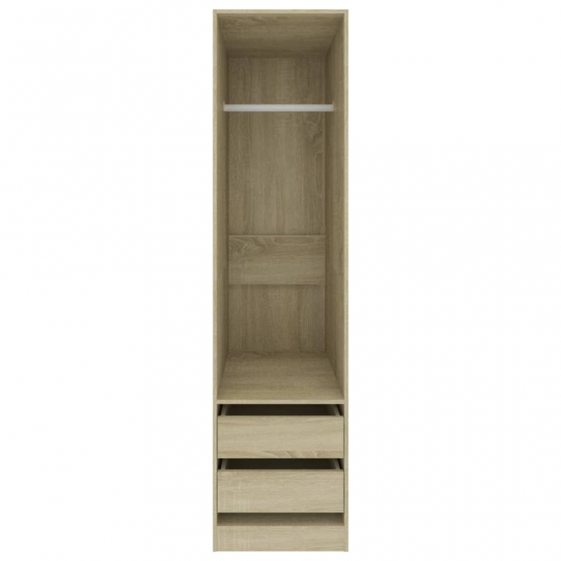 Kleiderschrank mit Schubladen Sonoma-Eiche 50x50x200 cm