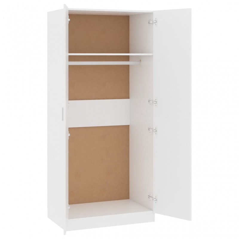 Kleiderschrank Weiß 80x52x180 cm Holzwerkstoff