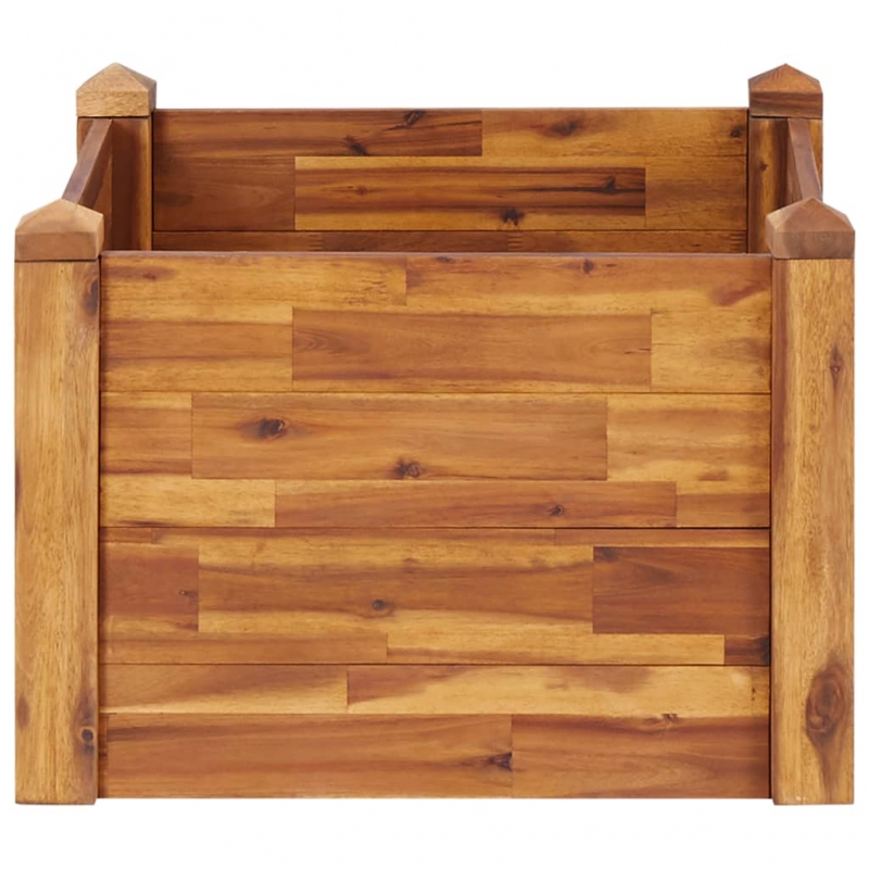 Garten-Hochbeet 60 x 60 x 44 cm Massivholz Akazie