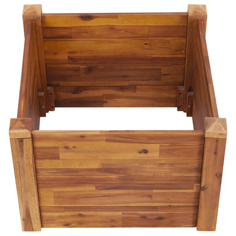 Garten-Hochbeet 60 x 60 x 44 cm Massivholz Akazie