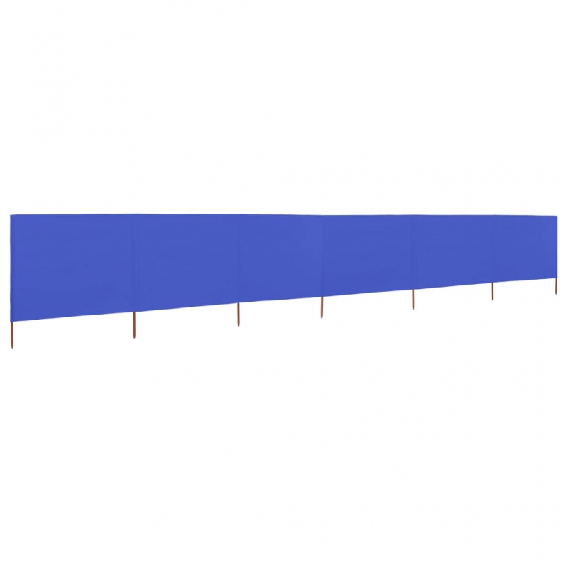 6-teiliges Windschutzgewebe 800 x 80 cm Azurblau