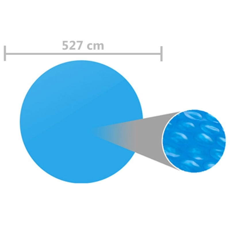 Poolabdeckung Blau 527 cm PE
