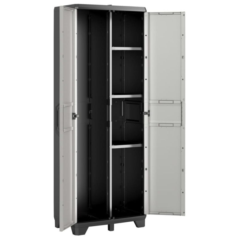 Keter Mehrzweckschrank Gear Schwarz und Grau 182 cm