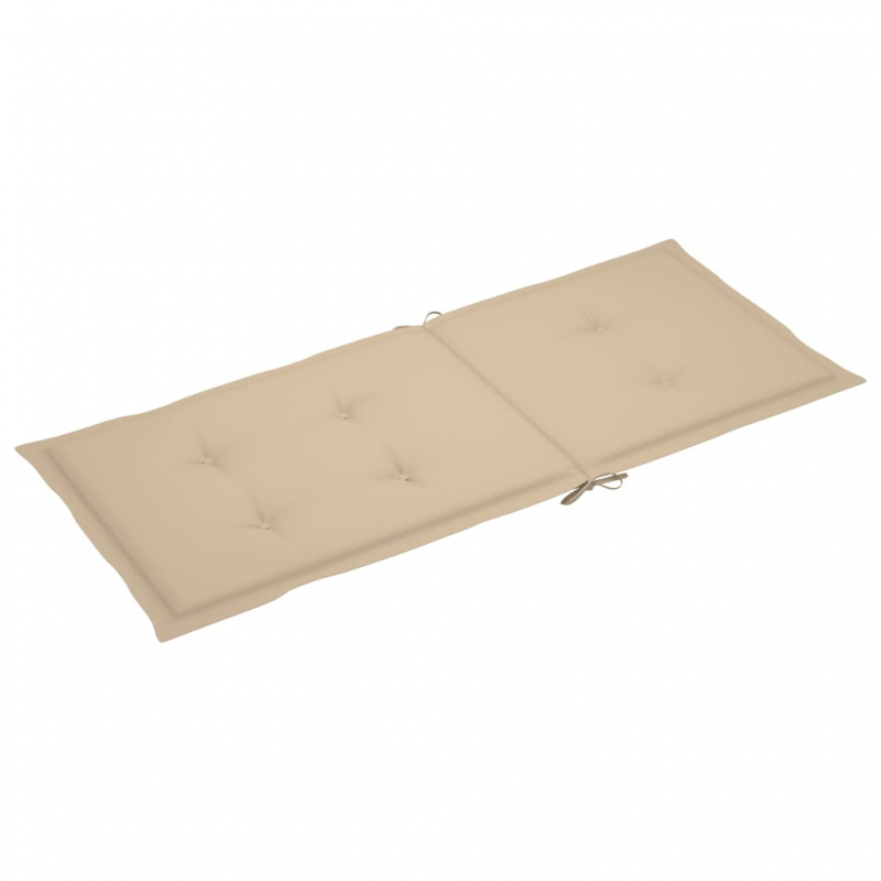 Gartenstuhlauflagen für Hochlehner 4Stk. Beige 120x50x3cm Stoff