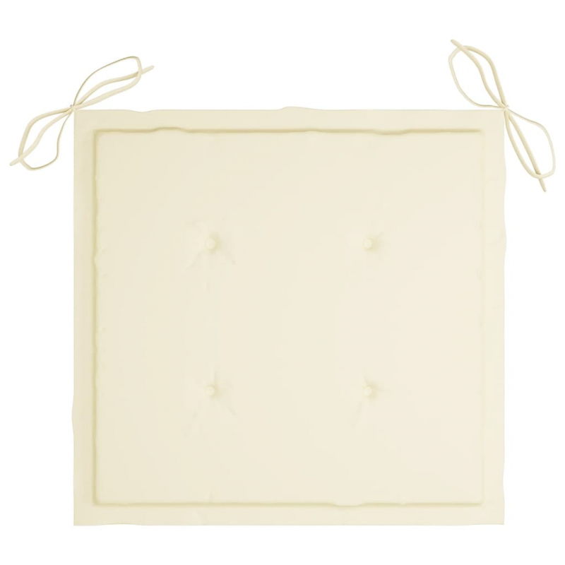 Gartenstuhl-Kissen 4 Stk. Creme 40x40x3 cm Oxford-Gewebe