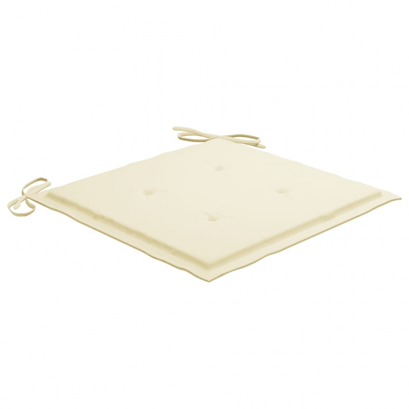 Gartenstuhl-Kissen 4 Stk. Creme 40x40x3 cm Oxford-Gewebe