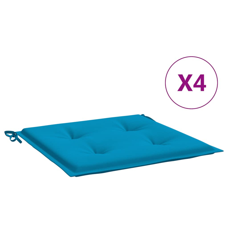 Gartenstuhl-Kissen 4 Stk. Blau 40x40x3 cm Oxford-Gewebe