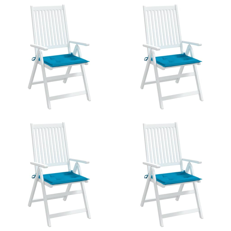 Gartenstuhl-Kissen 4 Stk. Blau 40x40x3 cm Oxford-Gewebe