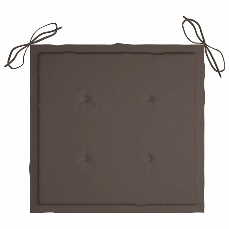 Gartenstuhl-Kissen 4 Stk. Taupe 40x40x3 cm Oxford-Gewebe