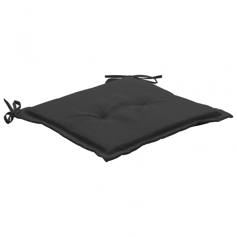 Gartenstuhl-Kissen 2 Stk. Schwarz 50x50x3 cm Oxford-Gewebe