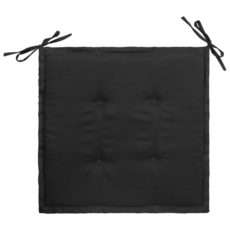 Gartenstuhl-Kissen 2 Stk. Schwarz 50x50x3 cm Oxford-Gewebe