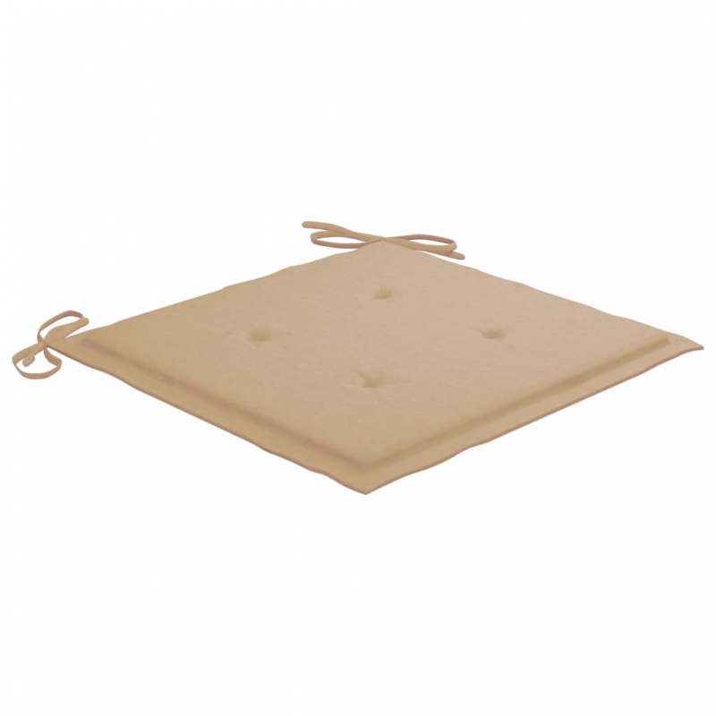 Gartenstuhl-Kissen 2 Stk. Beige 50x50x3 cm Oxford-Gewebe