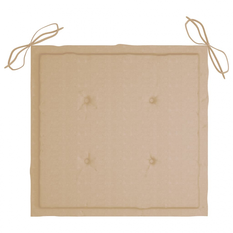 Gartenstuhl-Kissen 2 Stk. Beige 50x50x3 cm Oxford-Gewebe