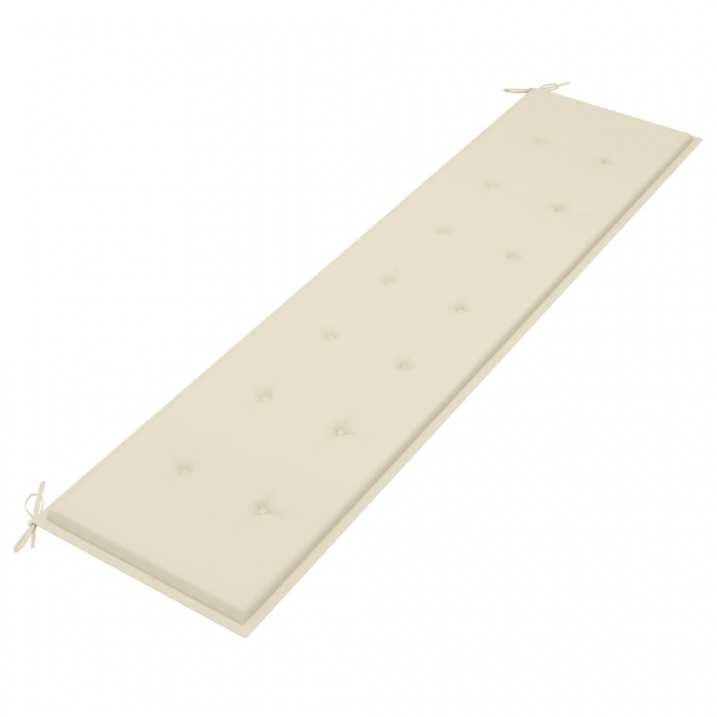 Gartenbank-Auflage Creme 200x50x3 cm Oxford-Gewebe