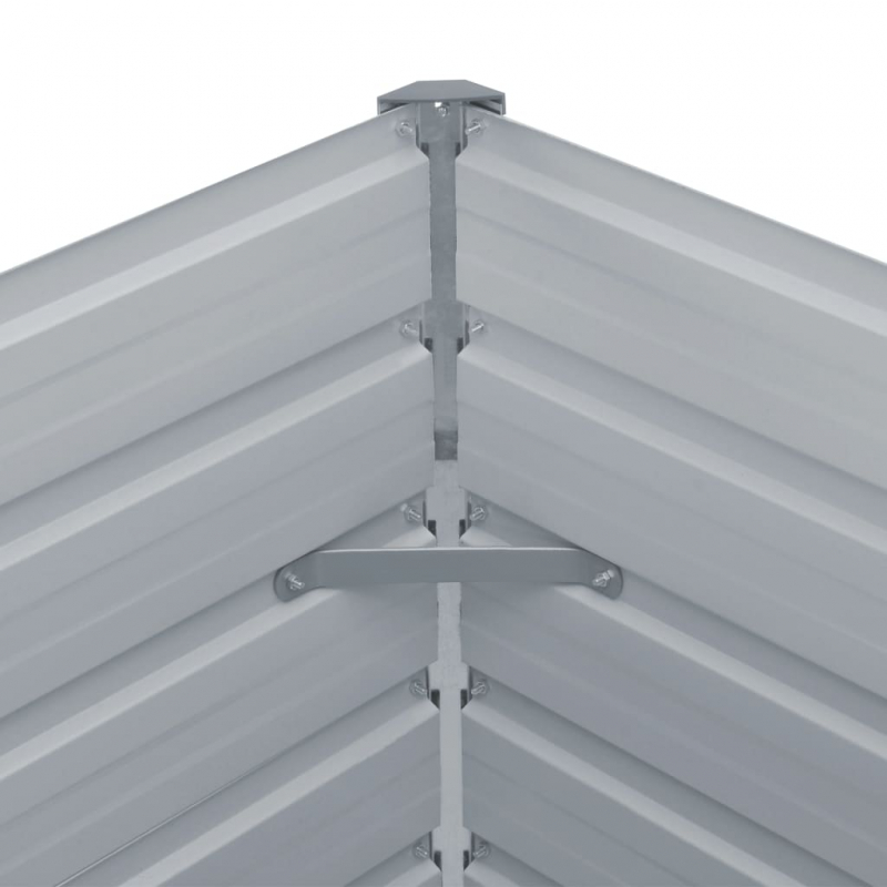 Hochbeet 160 x 80 x 45 cm Verzinkter Stahl Anthrazit