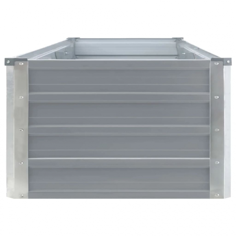 Garten-Hochbeet Verzinkter Stahl 320×40×45 cm Grau