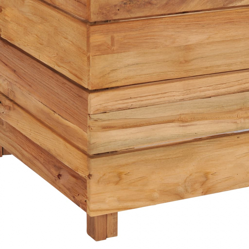 Hochbeet 150x40x38 cm Teak Altholz und Stahl