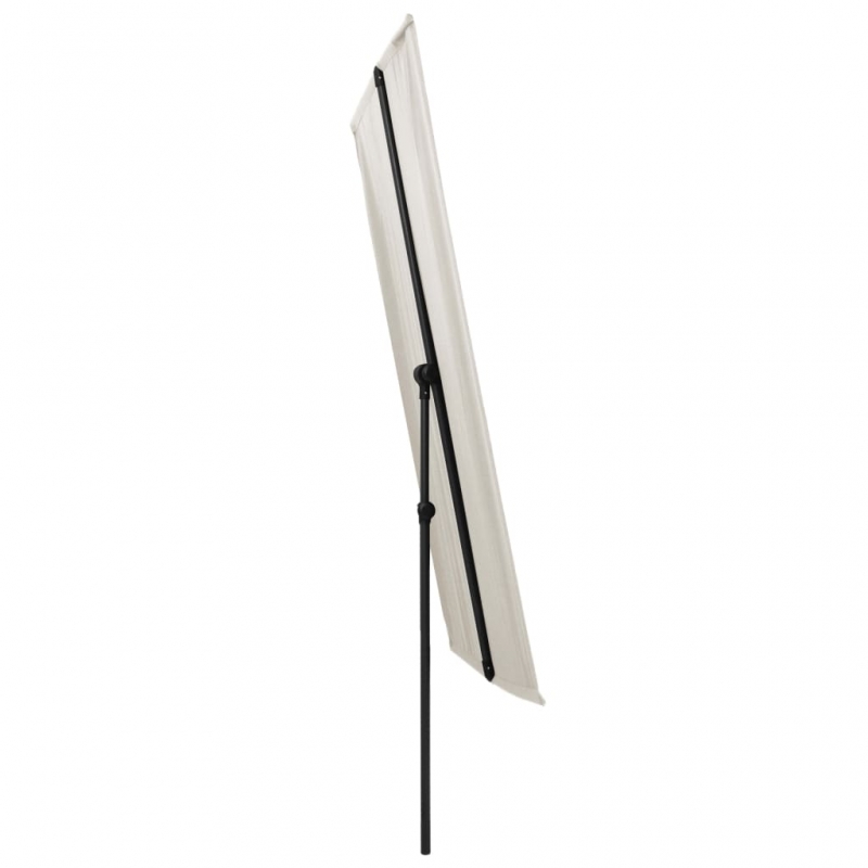 Sonnenschirm mit Aluminium-Mast 180x110 cm Sandweiß