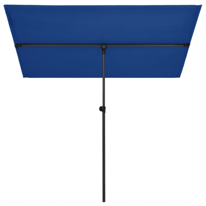Sonnenschirm mit Aluminium-Mast 180x110 cm Azurblau