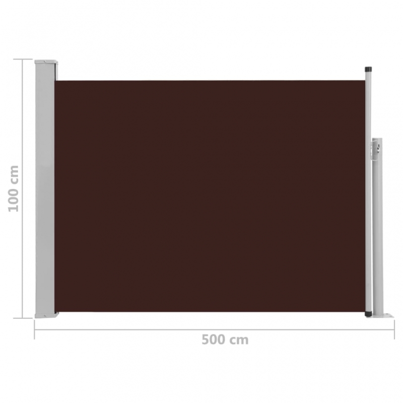 Ausziehbare Seitenmarkise 100×500 cm Braun