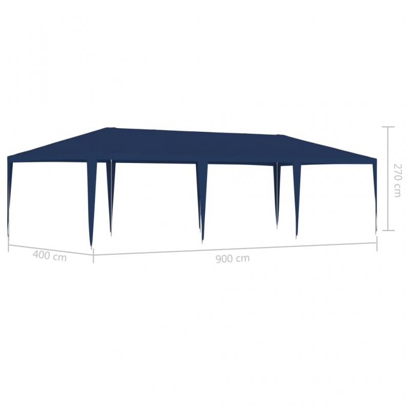 Partyzelt 4x9 m Blau