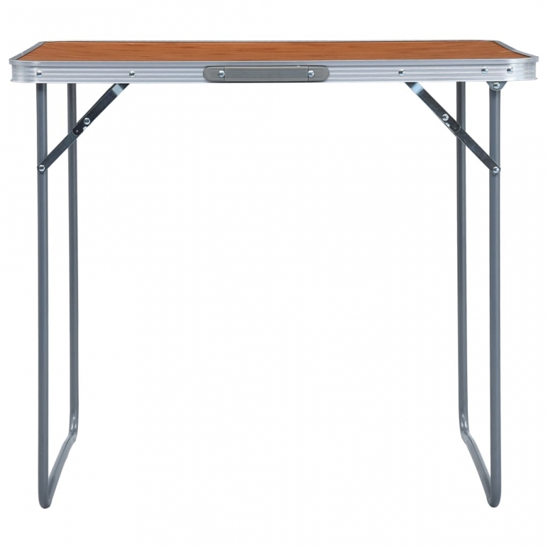 Klappbarer Campingtisch mit Metallrahmen 80 x 60 cm