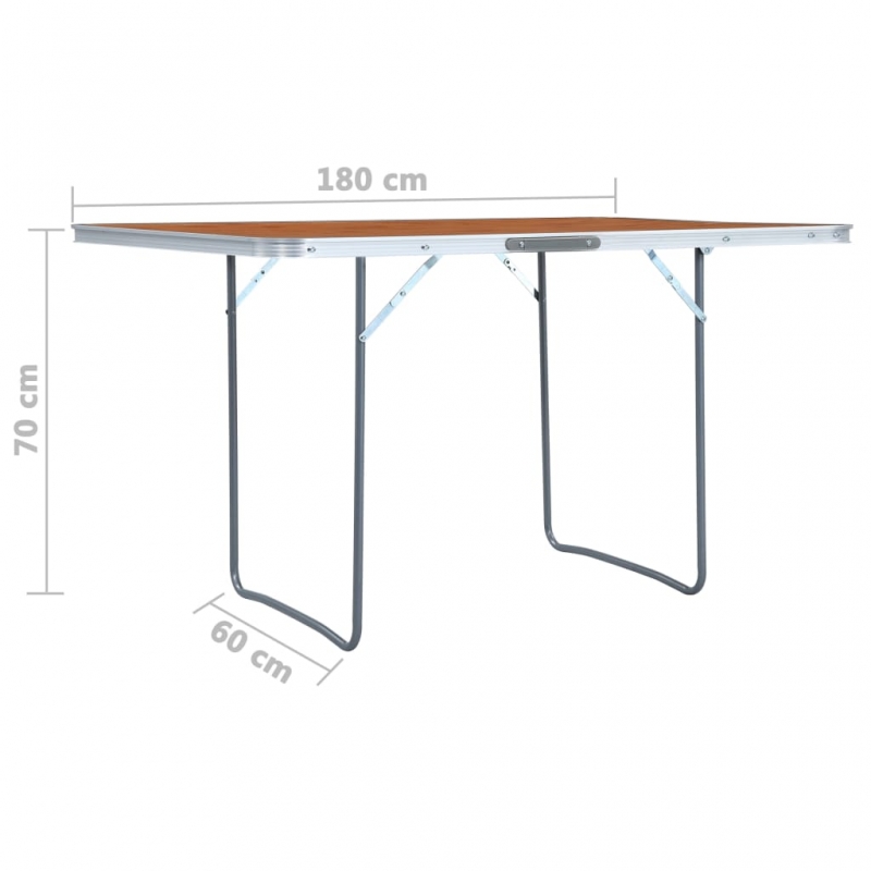 Klappbarer Campingtisch Aluminium 180 x 60 cm