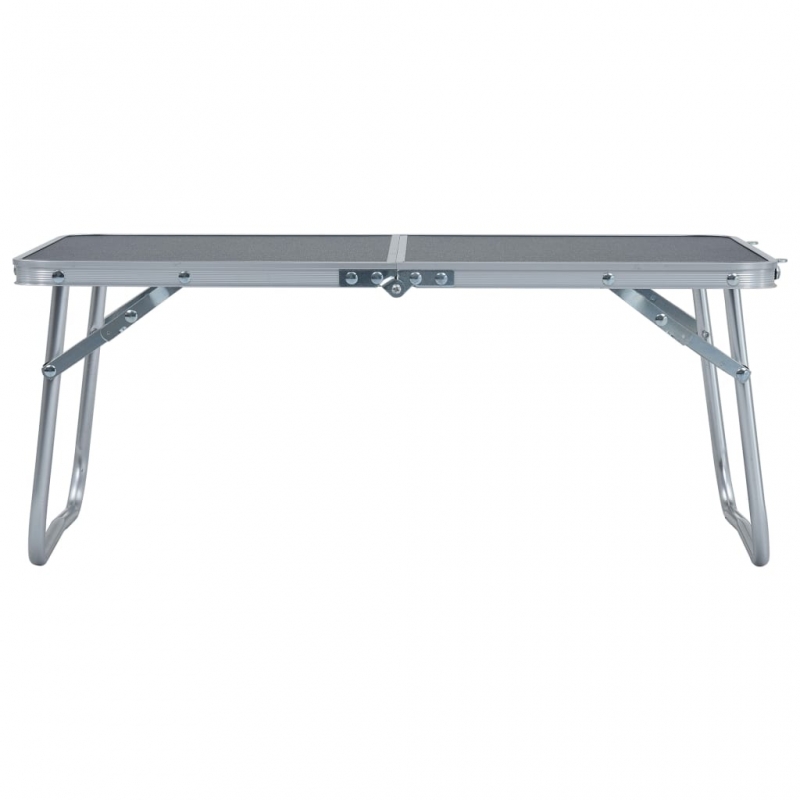 Klappbarer Campingtisch Grau Aluminium 60 x 40 cm